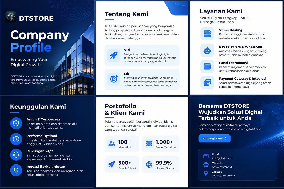 Script website company profile DTSTORE